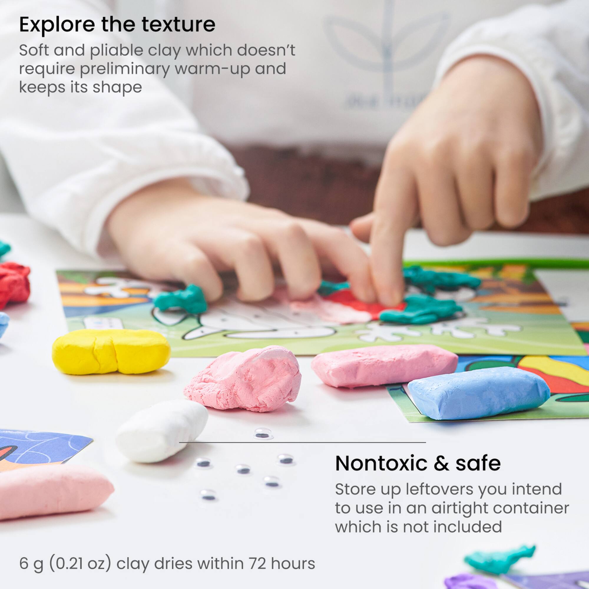 Arteza® Kids Magical Creatures Clay By Numbers Kit, 57 pcs